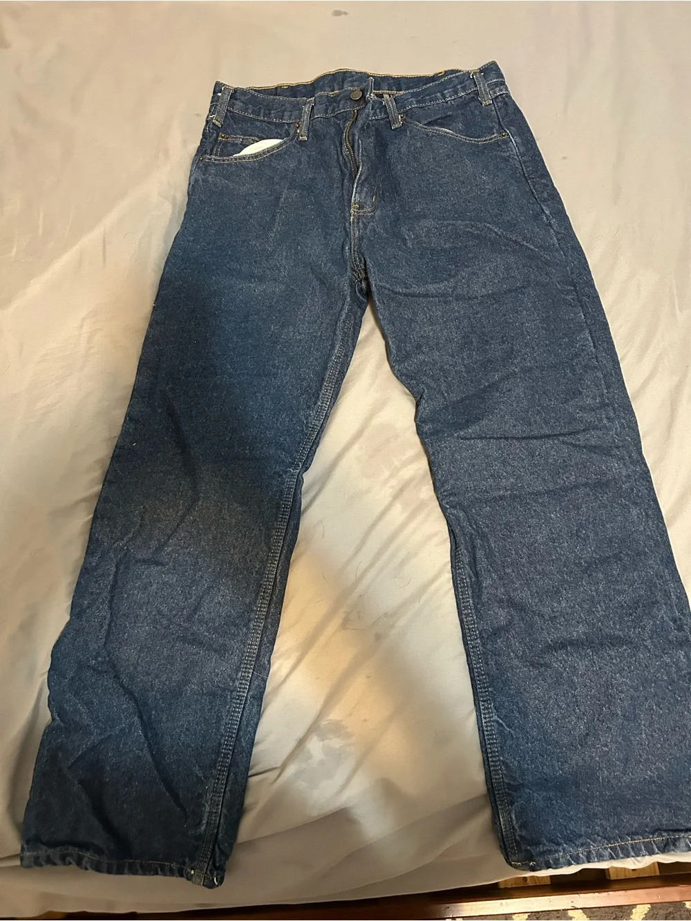 Insulated Classic Men's Dark Blue Straight-Leg Jeans